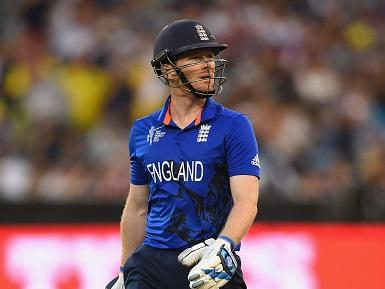 England captain Eoin Morgan after finding his latest way of getting out